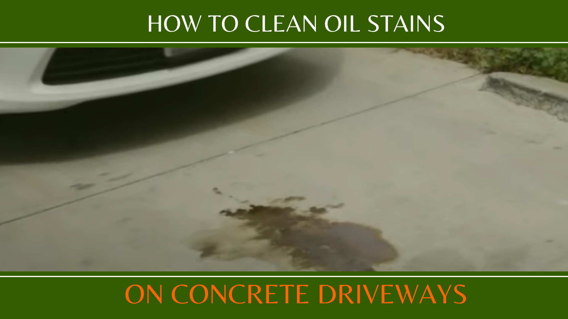 How To Get Rid Of Oil Stains On Concrete